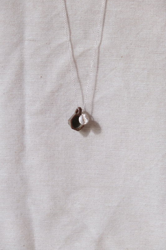 Ketting met keramieken kopje en koffieboontje I